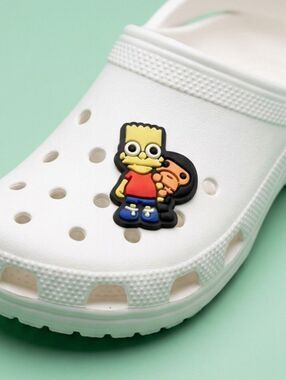 Bart Simpson Croc Shoe Charm 🌟 Skateboard Skater TV Band Clog Accessory Jewelry